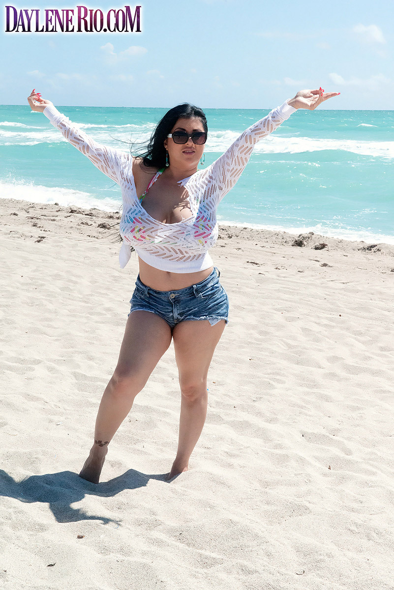 Daylene Busty Delight at Haulover Beach